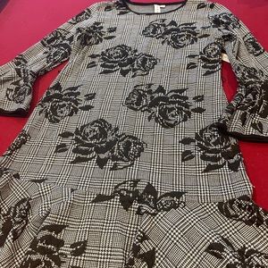 Black dress with flower design